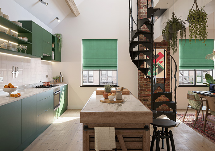 Ultra Luxe Velvet, Jade - Roman Blind - Image 8